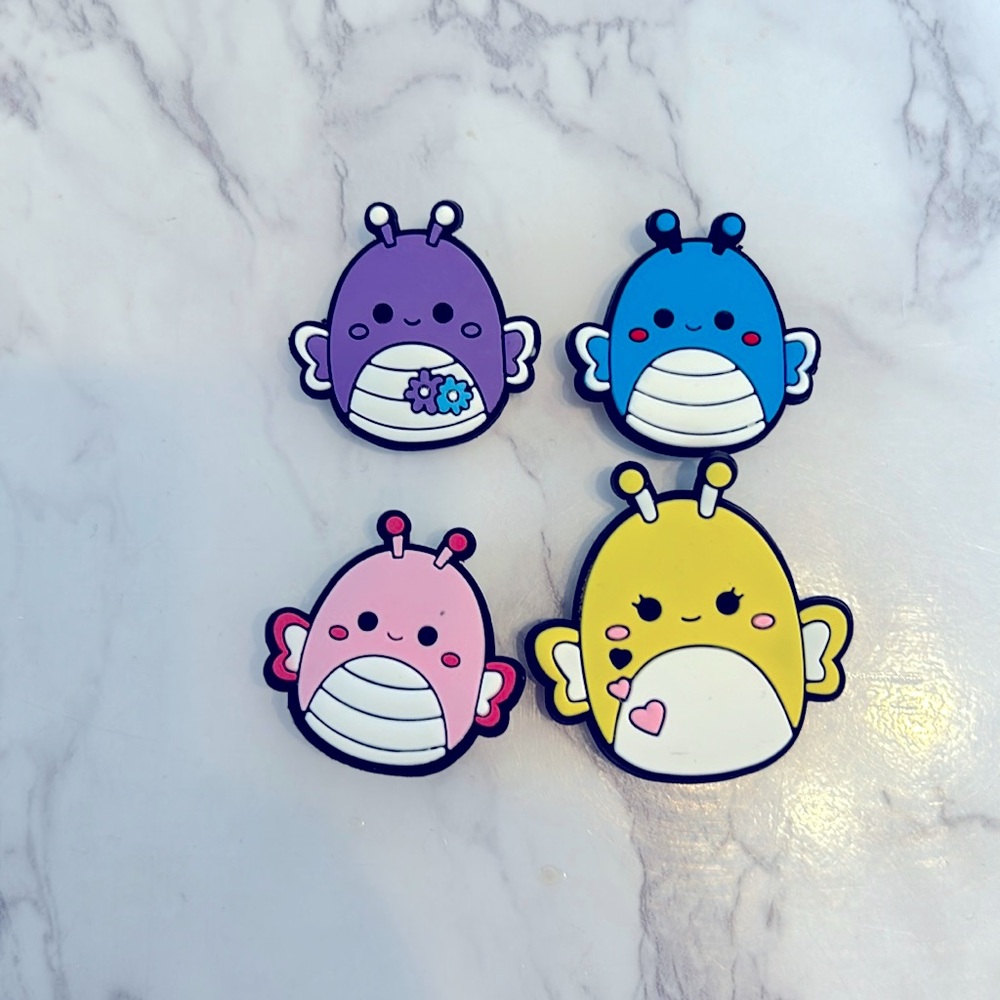 Squishmallow butterfly croc charms